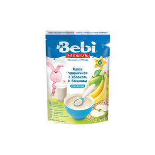 Bebi Premium / Բեբի Պրեմիում Շիլա Կաթնային Ցորեն, Խնձոր, Բանան 200գ