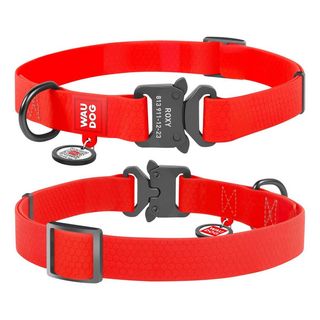 Нашийник Collar WAUDOG Waterproof з QR паспорт червоний 20мм/24-40см
