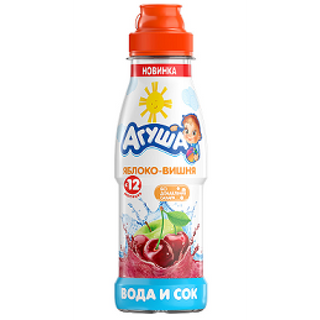Вода и сок Агуша яблоко-вишня 300 мл