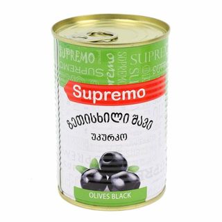 სუპრემო შავი ზეთისხილი უკურკო 400 გრ/4860101960353 1ც