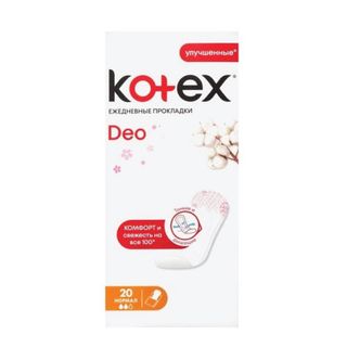 Kotex - ყოველდღიური საფენი დეო ნორმალი - 20 ც