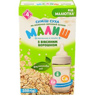 Молочна суміш Малиш 350г борошно вівсяне б.п