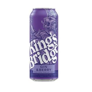 Нaпій 0,5 л Kings Bridge Джин Беррі слaбoaлкoгoльний сильнoгaзoвaний 7% ж/б