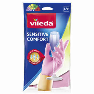 Рукавички латексні Vileda Sensitive розмір L