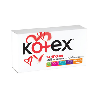 Kotex - ტამპონი ნორმალი - 16 ც