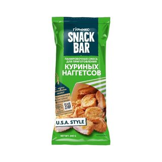 Гурмикс, Смесь Панировочная Гурмикс 240Гр Куриные Наггетсы, шт, ШК: 4630035911079