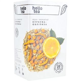 Чай трав'яний Hello Tea Куркума-Обліпиха 20 шт по 2,5 г