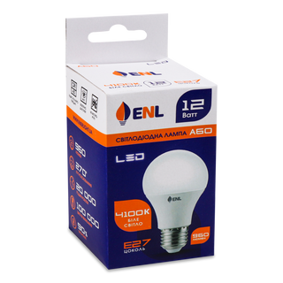 Лампа світлодіодна ENL A60 12Вт 4100K E27 шт