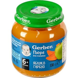 Пюре Гербер 130г яблуко гарбуз
