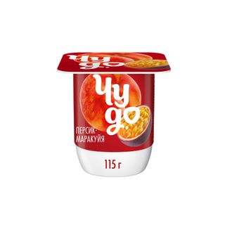 Йогурт Чудо Персик-маракуйя, 2,5 %, 115 гр.
