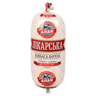 Ковбаса Алан 400г лікарська варена в.г
