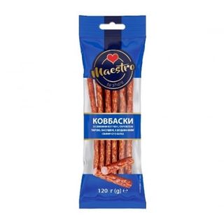 Ковбаски 120 г Maestro Кабанос зі свинини