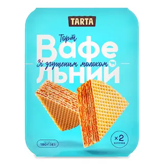 Торт Tarta Вафельний зі згущеним молоком 180г