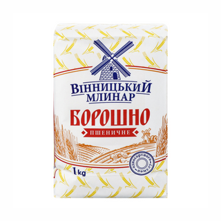Борошно Вінницький Млинар Пшеничне в/г 1кг