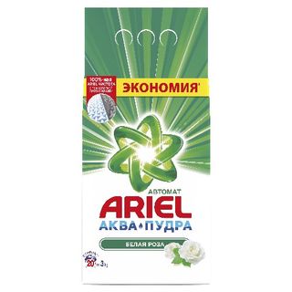 არიელი 3 კგ თეთრი ვარდის სურნელი სარეცხი ფხვნილი