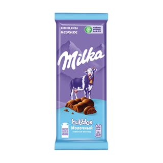 Шоколад Milka Bubbles молочный пористый, 80гр