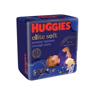 Huggies - ჰაგისი ელიტ სოფტი ტრუსი ღამის 12-17კგ 17 ცალი 8173
