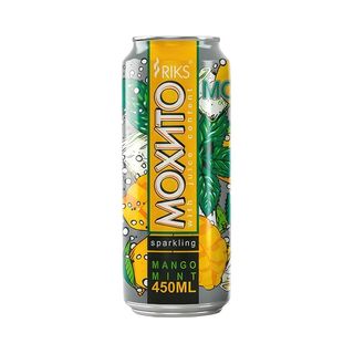 НАПИТОК RIKS 0,45Л МОХИТО MANGO & MINT Ж/Б, ШК: 4870200193934