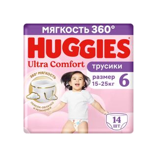 Huggies Pants Girl 6 (15-25кг), 14 шт