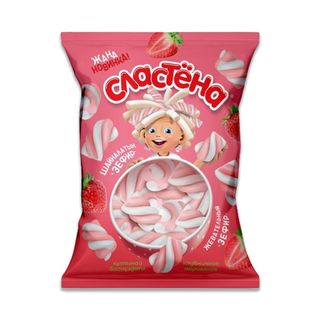 Зефир Сластёна Жевательный Клубничное Мороженое 150 Г