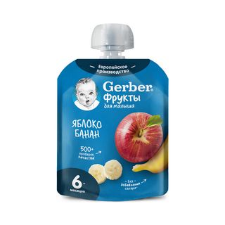 Пюре Gerber яблоко-банан 90 г