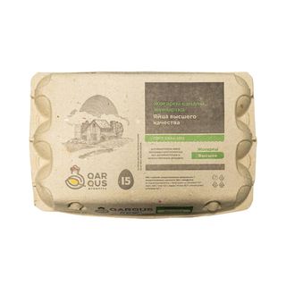 Яйцо Qarqus Куриное Высшая Категория 15 Шт