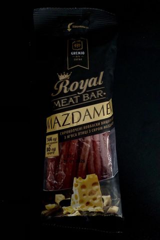 Ковбаски курячі з сиром Маздамер 80 г