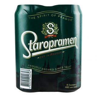Пиво Старопрамен 4х0,48 л з/б