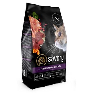 Savory Adult Cat Steril Fresh Lamb and Chicken д/стериліз. котів, 400г