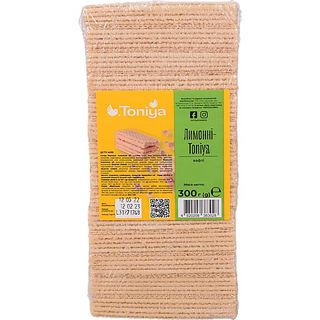 Вафлі Toniya 300 г Лимонні
