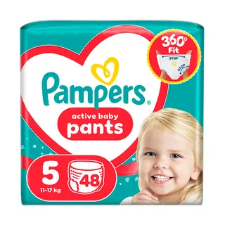 Дитячi підгузники-трусики Pampers Active Baby Pants Розмір 5 (11-17 кг) 48 шт