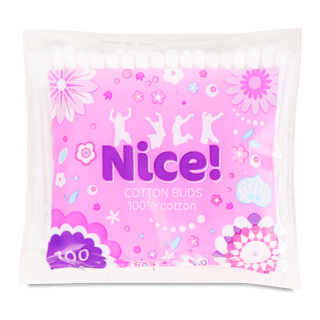 Палички ватні Nice! косметичні 100шт/уп