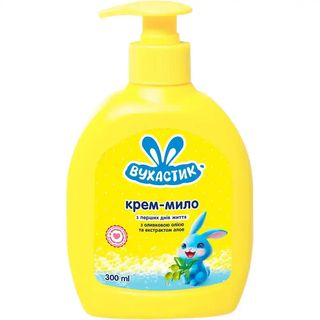 Крем-мило Вухастик для дітей рідке з оливковою олією та екстрактом алое 300 мл