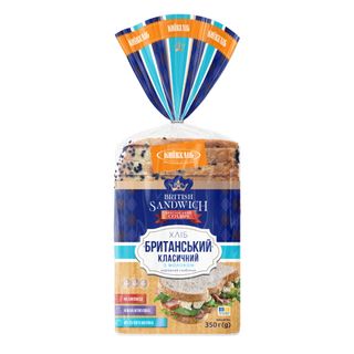 Хліб Київхліб Британський світлий з молоком наріз 350г