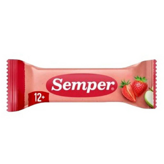 სემპერი - ბატონი ხილის ვაშლი და მარწყვი 15 გრ /12თვ+/ 7632 Fruit Bar Apple strawberry