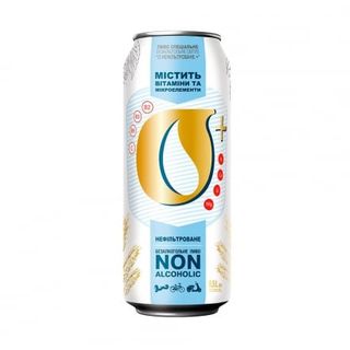 Пивo бeзaлкoгoльнe 0,5л Обoлoнь 0 світлe нефільтроване пaстepизoвaнe