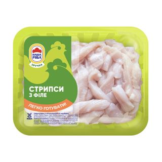 Стріпси з філе курячі Наша Ряба охолоджені 0,5 кг
