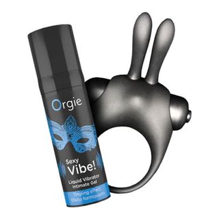 Набор: Жидкий вибратор + Эрекционное виброкольцо Orgie VIBE! BUNNY (5.33)