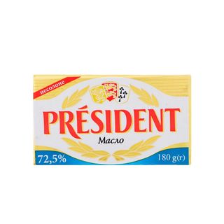 Масло President сливочное 72,5% 180 г