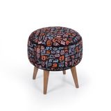 პუფი - ანბანი- ყავისფერი - პატარა  გადასაკრავი 