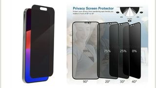 Iphone X/xs/11pro Privacy 2 ცალი ეკრანის დამცავი შუშა (გვერდიდან არ ჩანს)