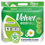 Папір туалетний Velvet Ромашка екорол 3-шаровий 4 рулони