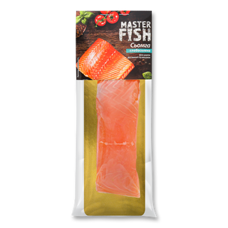 Сьомга Master Fish філе кусок с/с на шкурі в/у 130г