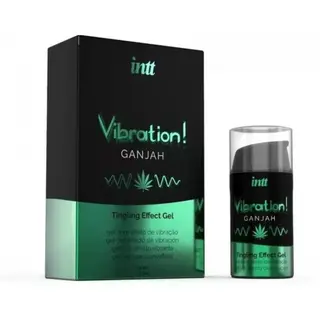 Рідкий вібратор Intt Vibration Ganjah (15 мл), густий гель, незвичайний смак, діє до 30 хвилин (AFSO3347)