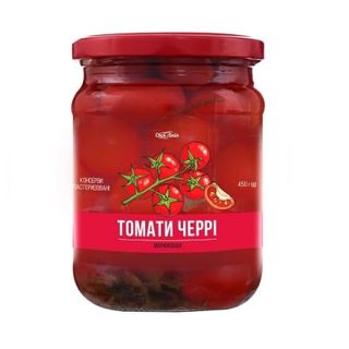 Томати чері 450 г Своя Лінія мариновані 