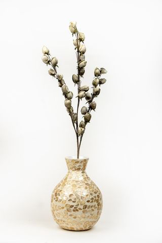 ხელოვნური ყვავილი - ROSE BUD EVA ARTIFICIAL FLOWER 118 CM GREY