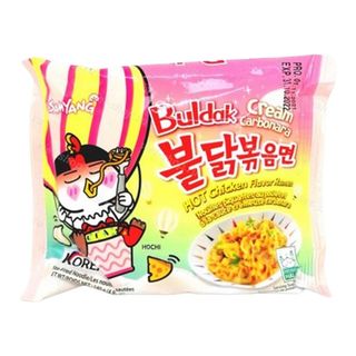 Лапша Хот чикен рамен Buldak Cream Carbonara 140 гр.пачка шк: 8801073114814
