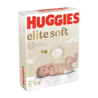 Huggies - საფენი ელიტ სოფტ #2 (4-6 კგ) - 82 ც