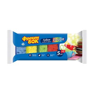 Фрекен Бок, Губки Кухнные Фрекен Бок 5+1Шт Color, шт, ШК: 4823071630824