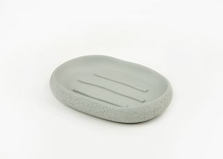 სასაპნე - ELEGANCE POLYRESIN SOAP DISH 13.2X9.3X2.4 CM GRAY